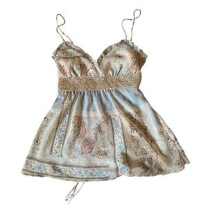 Floral Print Spaghetti Strap Top Unnamed Brand Size Small
